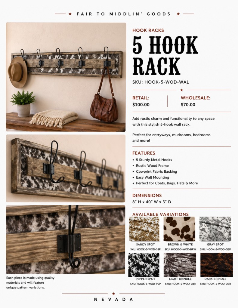 5 Hook Rack