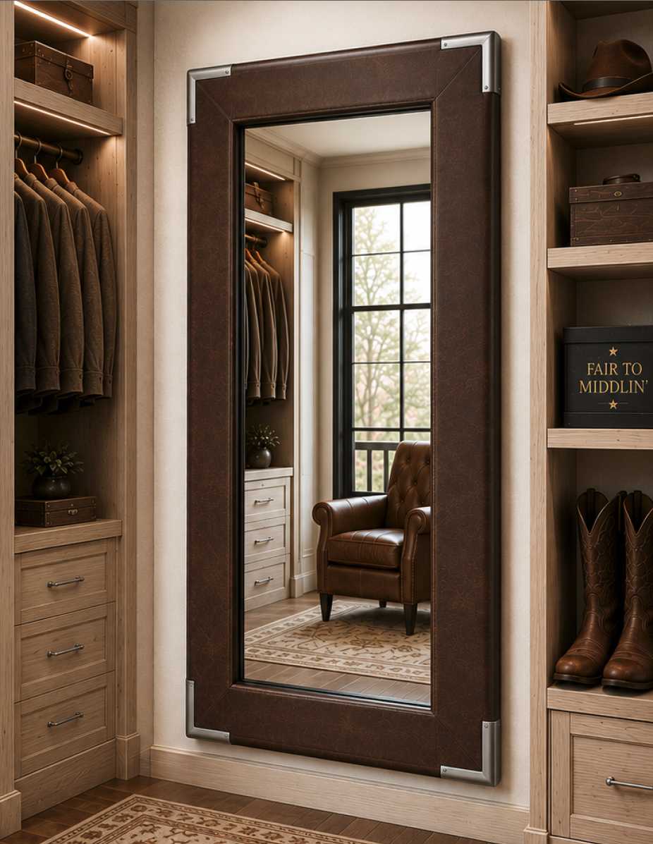 Leather Mirror